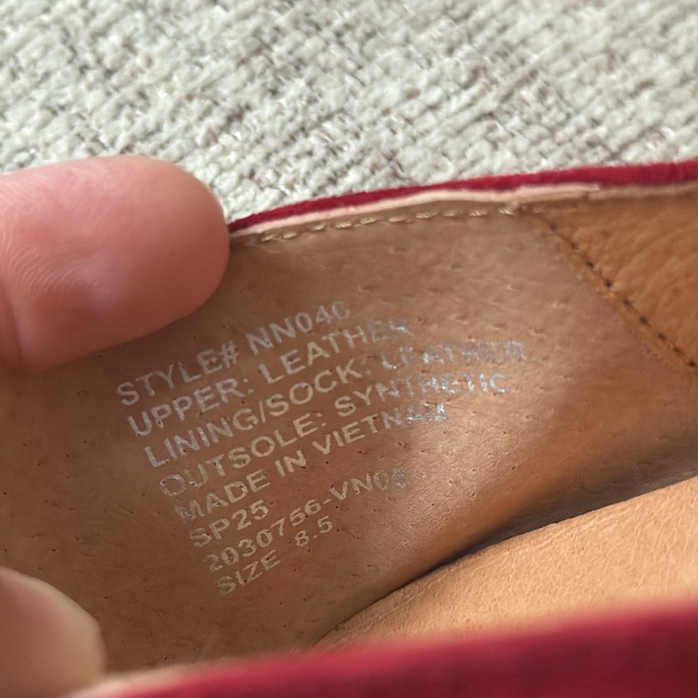 NWT Madewell Greta Suede Ballet Flats Ballerina Ruby Port Red Burgundy Leather - Picture 10 of 10